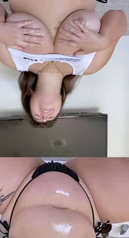 Stacked brunette goes solo toys and masturbation