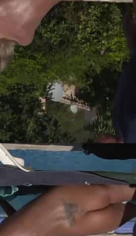 Mature cock in sexy blonde in the garden
