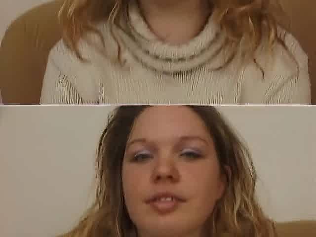Amateur golden-haired masturbating on her 1st casting