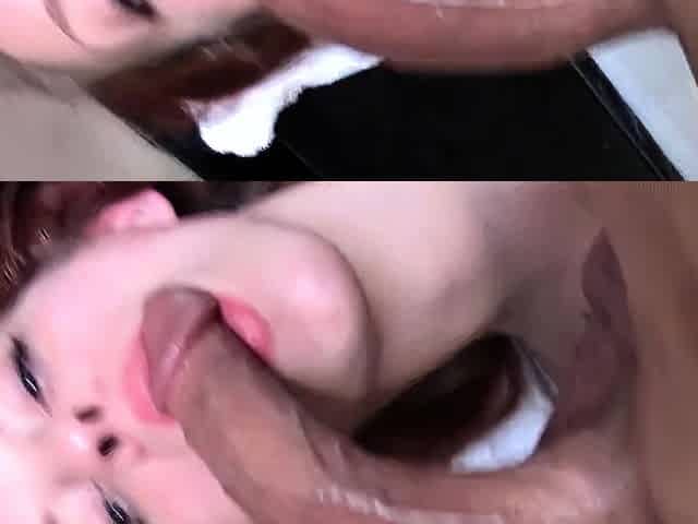 Very yummy amateur redhead blowjob