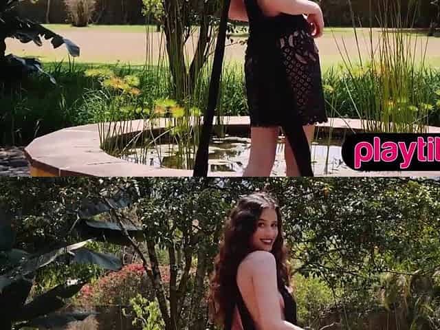 Slim Latin chick girl undresses outdoors to expose her wet bazookas
