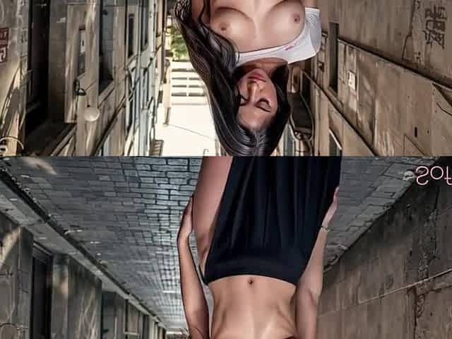 I drilled my horny girlfriend's butt on a date in a immodest alley between abandoned shops. [AI]