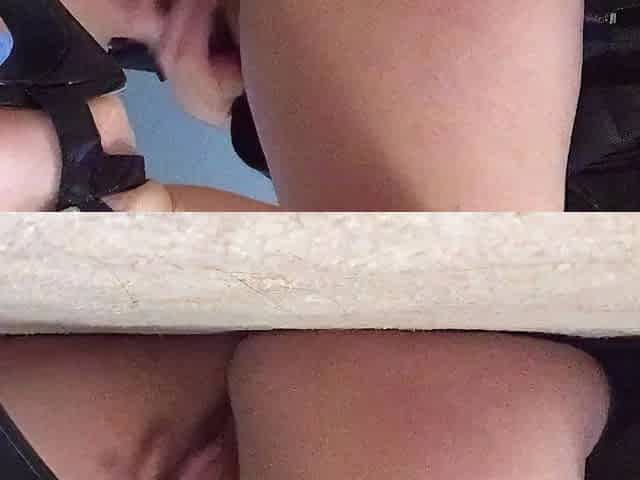 Busty curly brunette with big boobs fucks on couch