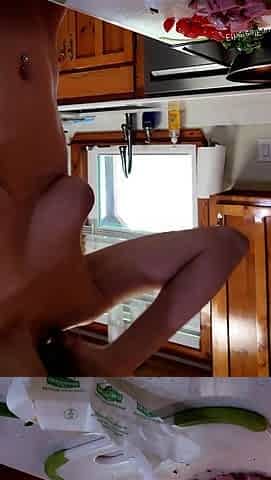 Amateur redhead shaves and masturbates