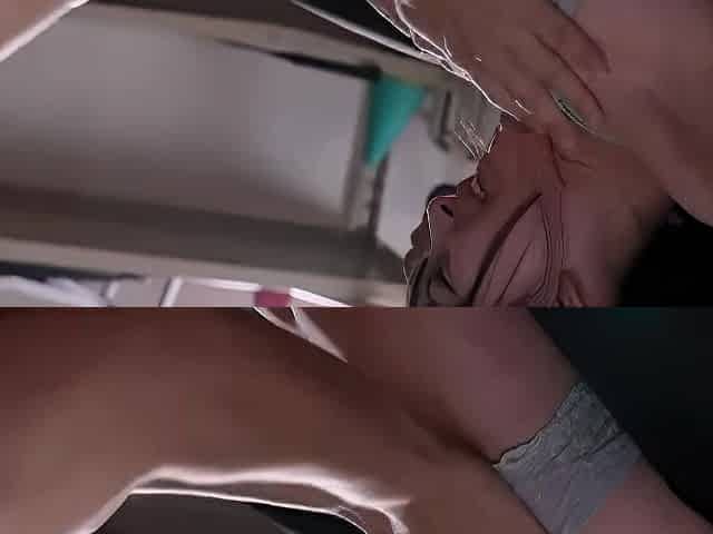 Close up POV of teen sucking cock