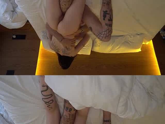 Couple Having Fun In The Morning At The Hotel