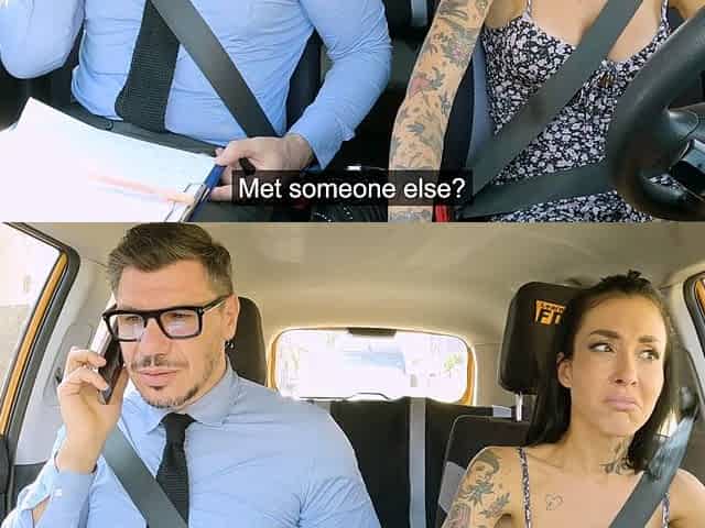 Fake Driving School Italian MILF public sex outdoors