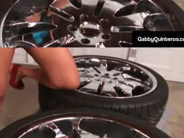 MexiMilf Gabby Quinteros Drilled In A Perspired Immodest Garage!