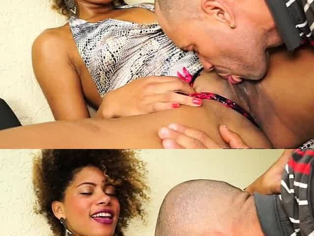 Doggystyle hardcore with curly hair girl