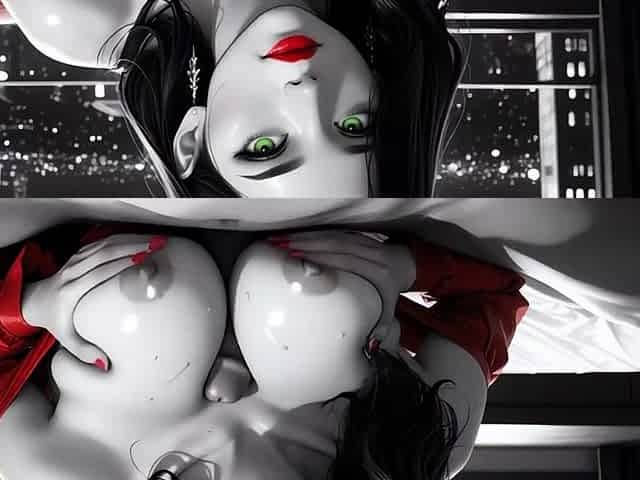 Busty hot babe enjoys wild erotic night in Sin City (AI Sex)