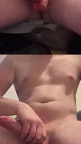 Wanking my hard dick