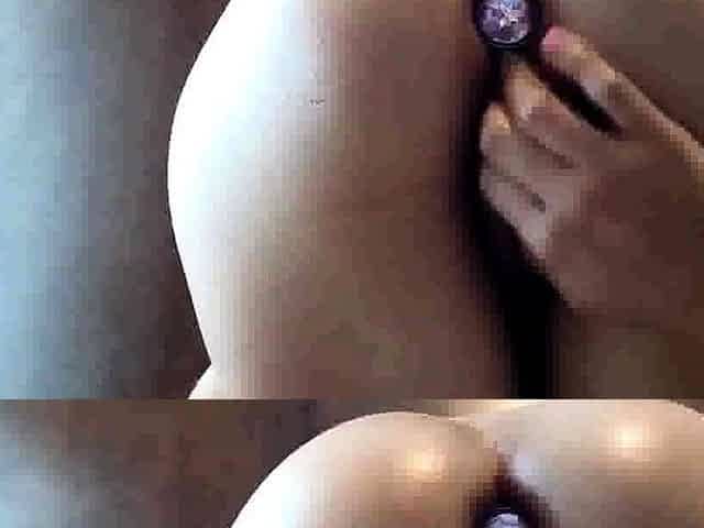 Bending with plugged ass and fingering (Sofia 22yo)