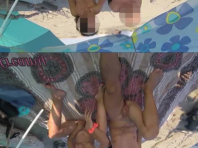 Public flashing in bare beach Squirting and Jizz flow of Large Wang in Front of Everybody - MissCreamy