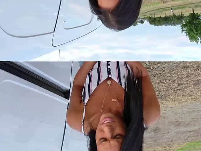 Spontaneous Outdoor POV with Petite Secretary in Public Encounter