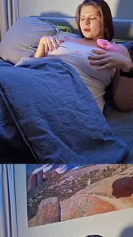 Naughty Bedtime - Cute Nightie & Secret Vibrating Clock Orgasm