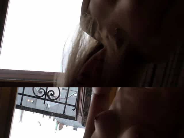 POV Cameraman Toys Tight Blonde Pussy While She Plays Xbox