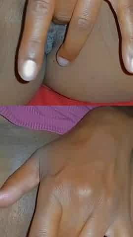 Fingering and playing with vagina untill this babe cum