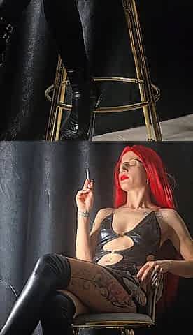 Smoke Queen in Leather