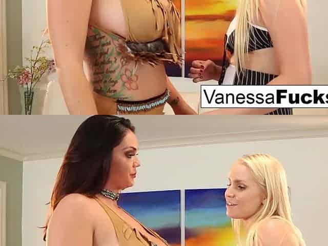 Alison & Vanessa Cage come to a conclusion to bang previous to a Halloween Party