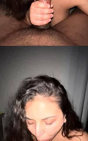Tit fucked busty brunette blowjob babe sexy pov action