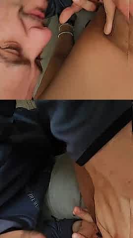 POV DOGGYSTYLE N eating twat and that babe sucking weenie interracial