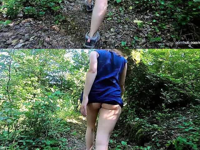 Public bang in the forest