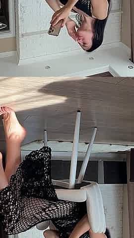 See-thru Lingerie Dress & Foot Tease
