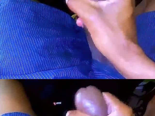 Thick Ebony Dong Pulsing With Each Jack off