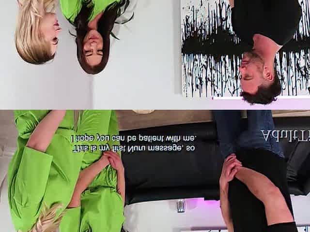 Breasty Trainee Gives Slippery Oil Massage That Turns Into Sex, Boss Catches Her & Joins