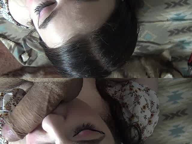 Fine Gal Licking and Sucking Mature Dude