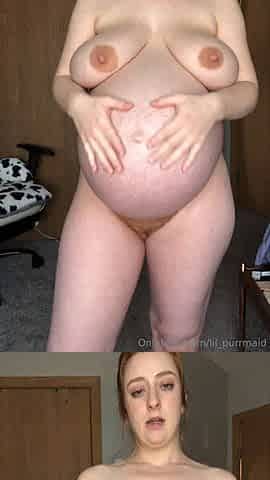 pregnant in 9 montt oiled the belly