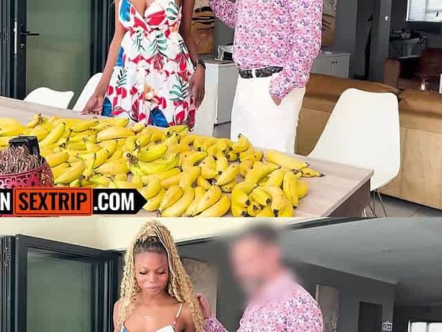 Interracial steamy fuck with hot African teen babe with big natural tits