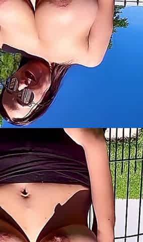 Step Mommies Backyard Titty Workout