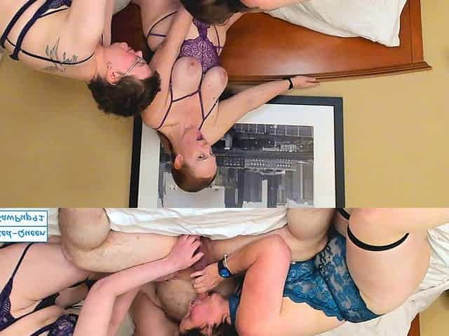 My Friends and I Reverse Gangbang My Husband - He Cums in All 3 of Us!