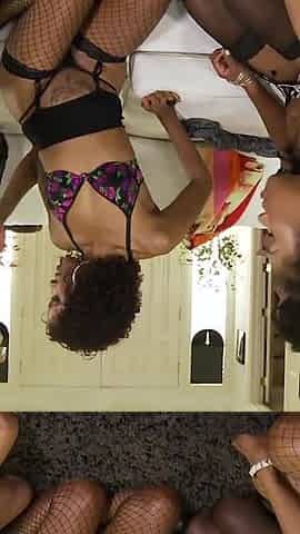 Lotus Lain Holds Ebony Lesbian Lick Orgy