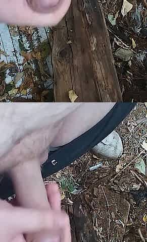 I stroke in public place. Masturbate in the public park