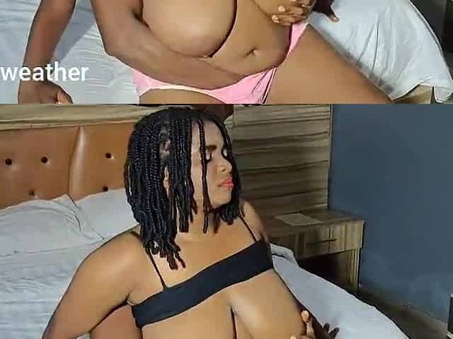 Black with a biggest tit's drilled