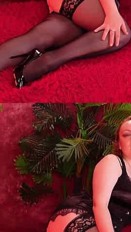 Curvy MILF with Pierced Wet Pussy, Black Stockings Teasing