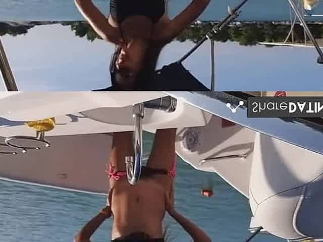 Exhibitionist Butt Plug and Orange Anal Beads on a Speed Boat
