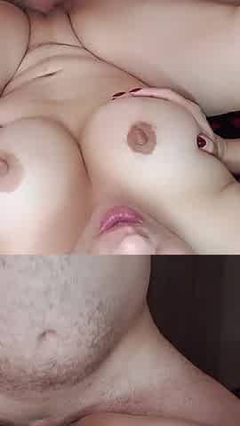 Homemade Passionate Sex with Real Latina MILF Wife Riding and Sucking Until Cum in Mouth