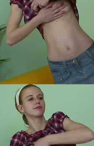 I cum on the face of this sexy redhead with small tits after I fuck her firm ass and tight pussy
