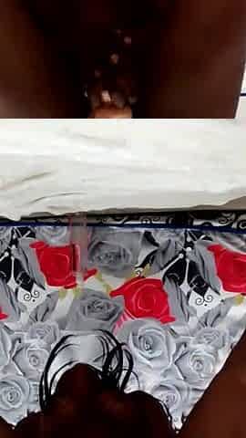 Sexy black aged playing with sextoy