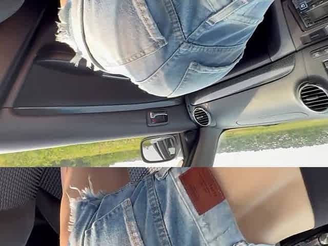 I fuck a sexy skinny girl in my car cabin after she gives me a nice blowjob