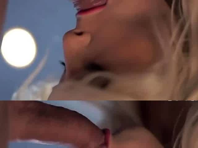 Sultry Blonde Seductress Sucks