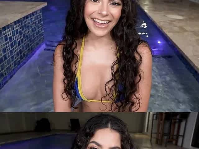 YNGR - Beauty Gostosa Gets Banged Poolside And Takes A Facial
