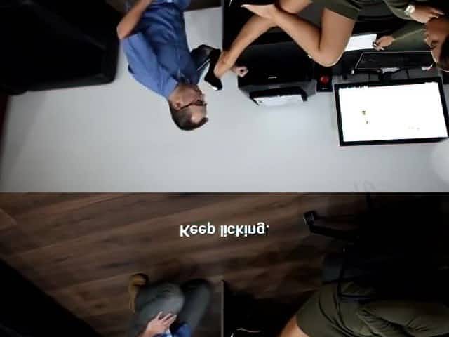 Feet worshiping of latina secretary