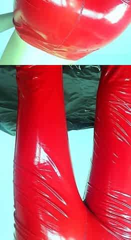 Latex slut solo anal masturbation
