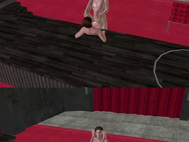 Ripped Man Pounds Hung Buddy's Booty Bent Over Table CG Homo Anime