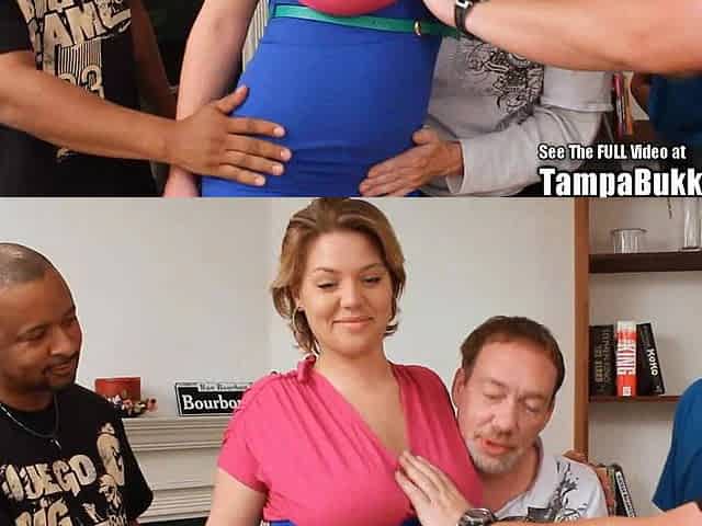 Big Tits Tan Slut Gangbang Fuck Party!