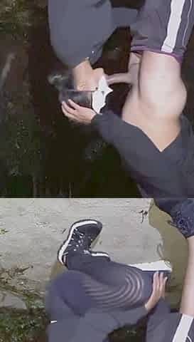Woman of Life on the Street Giving Her Ass Without a Condom
